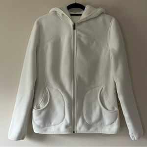 Tek Gear White Fleece Reversible Hooded Jacket